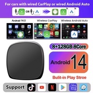 2025 CarPlay AI Box Android 14 Wireless Carplay Android Auto Adapter 4/8-Core Car Intelligence Syste