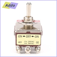 ADDO.PH Toggle Switch, 3 Position 12 Pin 12mm Rocker Switch, Sturdy Design Self-locking Type 4PDT Mi