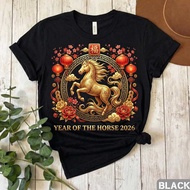 Year Of The Horse 2026 Chinese New Year 2026 T-Shirt Dac3