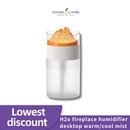 Young Living H2O Fireplace Humidifier with Volcanic Design | Dual Mist Personal Air Humidifier for D
