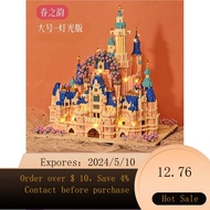 Compatible with Lego Preserved Fresh Flower Rose Building Blocks Disney Castle Girl Series Difficult Small Particles V