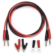 Sumnacon 4 in 1 Banana Plug Alligator Clip Pure Copper Fork Test Lead, 3.3 ft Multimeter Flexible Te