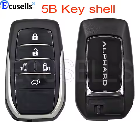 5/6 Buttons Remote Car Key Case Shell For Toyota Alphard VELLFIRE NOAH Previa 30 Series