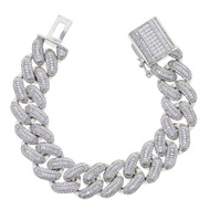 Uenjoyment New 18mm Width Hip Hop Full Iced Out Fashion West Coast AAAAA Cubic Zircon Bling CZ Miami