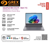 Lenovo IdeaPad Slim 3i 14IWC11 83RQ002LMJ GREY OR 83RQ002MMJ BLUE LAPTOP (C5-320,16GB,512GB SSD,14",