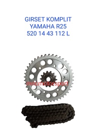 GEARSET GIRSET GEAR GIR SET KC YAMAHA R25 R 25 520 43 14 112 L