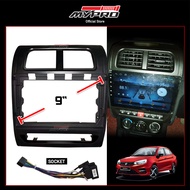 Android Player Casing 9" Proton Saga 2016-2018 (Type A) Screen Below Aircond