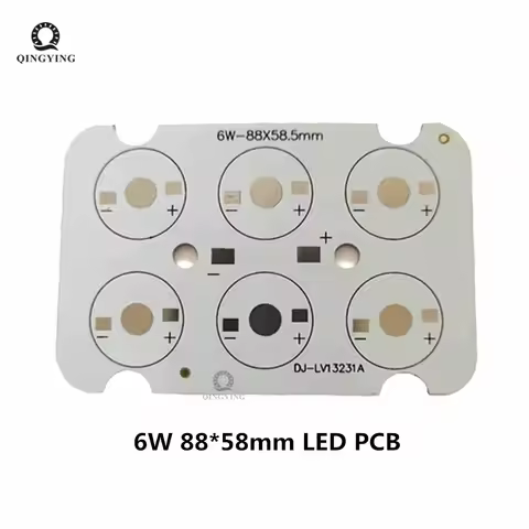 10pcs 6W 9W 88*58mm LED PCB, aluminum plate base, heat sink Board for Road light, floodlight, wall l