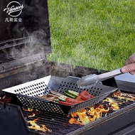 Outdoor Camping Grill Pan Barbecue Pan Barbecue Pan BBQ Pan Barbecue Pan Barbecue Basket with Hole Barbecue Pan Vegetable Grill Pan