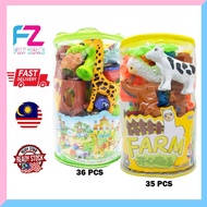 EARLING LEARNING KIDS TOYS 36 PCS HAPPY ZOO WILDLIFE BLOCK