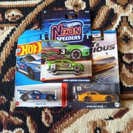 Package 3 Hot Wheels Mitsubishi Lancer Evolution + Corvette C6R + Datsun 204Z