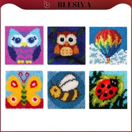[Blesiya] Latch Hook Crochet Yarn , diy work Crocheting Rug Yarn Cushion Embroidery Carpet Sets, 11.