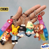 GANTUNGAN Cute Cartoon Doll Character Children's School Bag Keychain Car Motorcycle Keychain MCO SS4