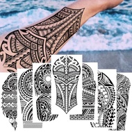 Waterproof Long-lasting Fake Tattoo Sticker Arm Wolf Head Totem Arabic Word Tattoo Sticker Temporary