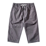 Basic Men Three Quarter Pants Plain 3 Quarter Pants Fashion Breathable Shorts 4 Colors