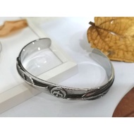 Stainless steel Takahashi Goros Feather men's bangle
