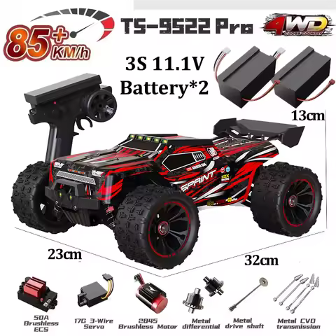 1:16 WLtoys 9522 pro Professional Racing Car 85 Km/h 4WD Brushless Remote Control Vehicle Road-Off-R