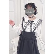 MA*RS｜☆網路限定色☆附腰帶十字刺繡襯衫 - 尺寸F｜黑色/白色 商品編號：388010417