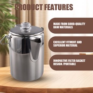 【 LCG5】-Camping Coffee Pot Stainless Steel Percolator Coffee Pot for Outdoor 9 Cups for Group Campin