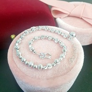 925 pure silver  plated with white gold anklet.