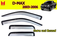 คิ้วกันสาด/คิ้วกันฝน Isuzu D-max 2003 2004 2005 2006 2007 2008 2009 2010 2011  รุ่น 2ประตู+แคป สีบรอ