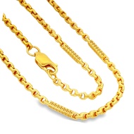 Top Cash Jewellery 916 Gold Linking Chain with Design