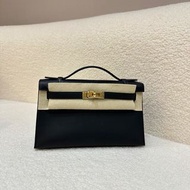 🐴🆕 Hermes Kelly Pochette 黑色 金扣 Swift Stamp W