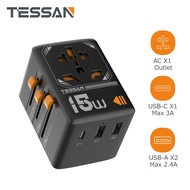 TESSAN International Travel Plug Adapter for Turkey, Mexico, Travel Plug Adapter Travel Plug Adapter UK to Europe, With Fast Charger USB Port, 100W Quick Charge USB Travel Adapter