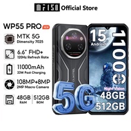 OUKITEL WP55 PRO 5G 48GB+512GB 11000mAh Mobies 33W Fast Charging 15.3mm Ultra-Slim Design Handphone 