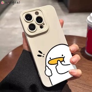 For OPPO F11 R17 Pro F9 F7 F5 F1s RX17 Neo R15 R15X K1 R11 R11S Plus Phone Case Funny Question Mark Duck Cute Cartoon Matte Simple Soft Silicone Casing Cases Case Cover