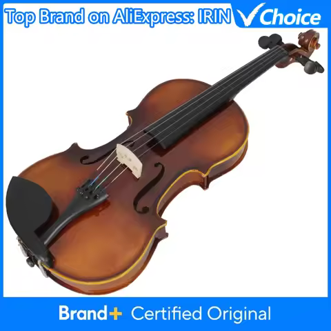 IRIN AV-04 Violin Acoustic Violin Beginner Violin 4/4 3/4 1/2 1/4 1/8 Full Size Spruce Wood Strings 