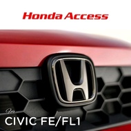Genuine Honda Civic FE / FL1 Dark Chrome H Emblem (Front & Rear)
