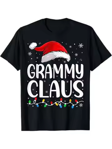 Grammy Claus Christmas T-Shirt - 100% Cotton S-XXL, Men's Holiday Tee