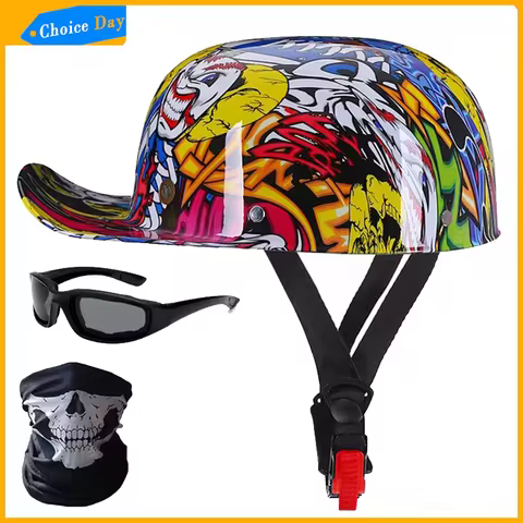 Fashion for Harley Helmet Vintage Motorcycle baseball cap helmet men and women scooter half face ves