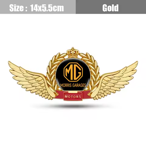 1pc 140x55mm Metal Crown Sticker Car Window Badge Decal Accessories for MG Logo TF ZR ZS ES HS EZS M