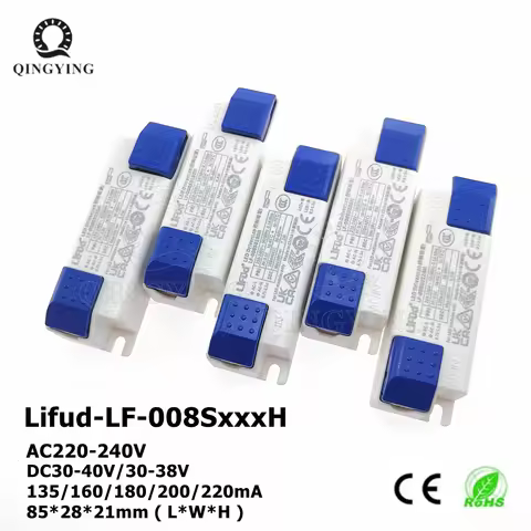 5W-8W LiFud LED Driver No Flicker LF-008SxxxxH Series AC220-240V DC30-40V 135mA 160mA 180mA 200mA 22