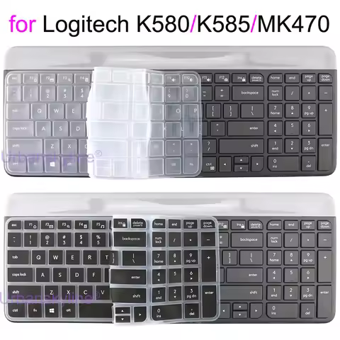 K580 Keyboard Cover for Logitech K580 k585 K470 MK470 for Logi Set Transparent Silicone Protector Sk