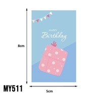 MTOTO (50 แผ่น) สติ๊กเกอร์ สุขสันต์วันเกิด Happy Birthday อวยพรวันเกิด HBD ขนาด 6x15 ซม. สติกเกอร์ ส