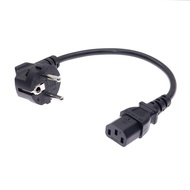 CEE7/7 to IEC C13 Power Cords, 10A/16A, 250V, H05VV-F 0.75mm Cable ,Short Schuko to C13 Power cord,1