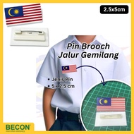 Malaysia Flag Badge 2.5x5cm 1pc