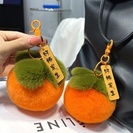 GANTUNGAN Dassom 1Pcs Persimmon Fruit Lucky Keychain / Small Lucky Fruit Keychain / Lucky Keychain K