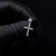 Gd Cross Diamond Zircon Earrings Hip Hop Earrings Men's Earrings Diamond Earrings ins Jewelry