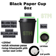 Full Black Paper Cup 8oz/Black Hot Paper Cup 8oz Hot Cup 8oz