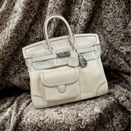 【極致天菜】HERMES 25CM CARGO BIRKIN NATA 奶油白