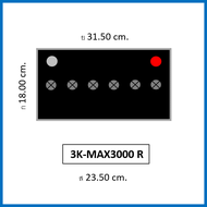 🎖แบตเตอรี่รถยนต์ 3K รุ่น MAX3000L / R MF 100Ah.  พร้อมใช้ / ไม่ต้องเติมน้ำ /สำหรับรถปิคอัพ ตู้ SUV 2