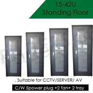 Floor Stand Server Rack C/W 2 FAN 2 TRAY  15U / 18U / 24U / 28U / 33U / 37U / 42U