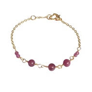 瑰麗春日 - 玫紅碧璽手鍊