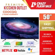 【24H Ship Out】Coocaa 50 Inch 4K UHD Android TV 50S6G PRO | Netflix TV AI Voice Control | Google Play