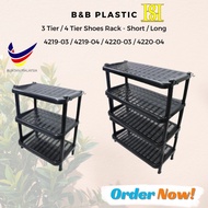 4219-03 / 4219-04 / 4220-03 / 4220-04 3 Tier / 4 Tier  Shoes Rack (Short / Long) - B&B Plastic