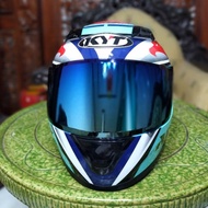 HELM FULL FACE KYT R10 AQUAMARINE PAKET GANTENG